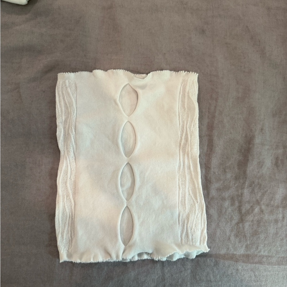 White Fox Boutique Cream Knit Top